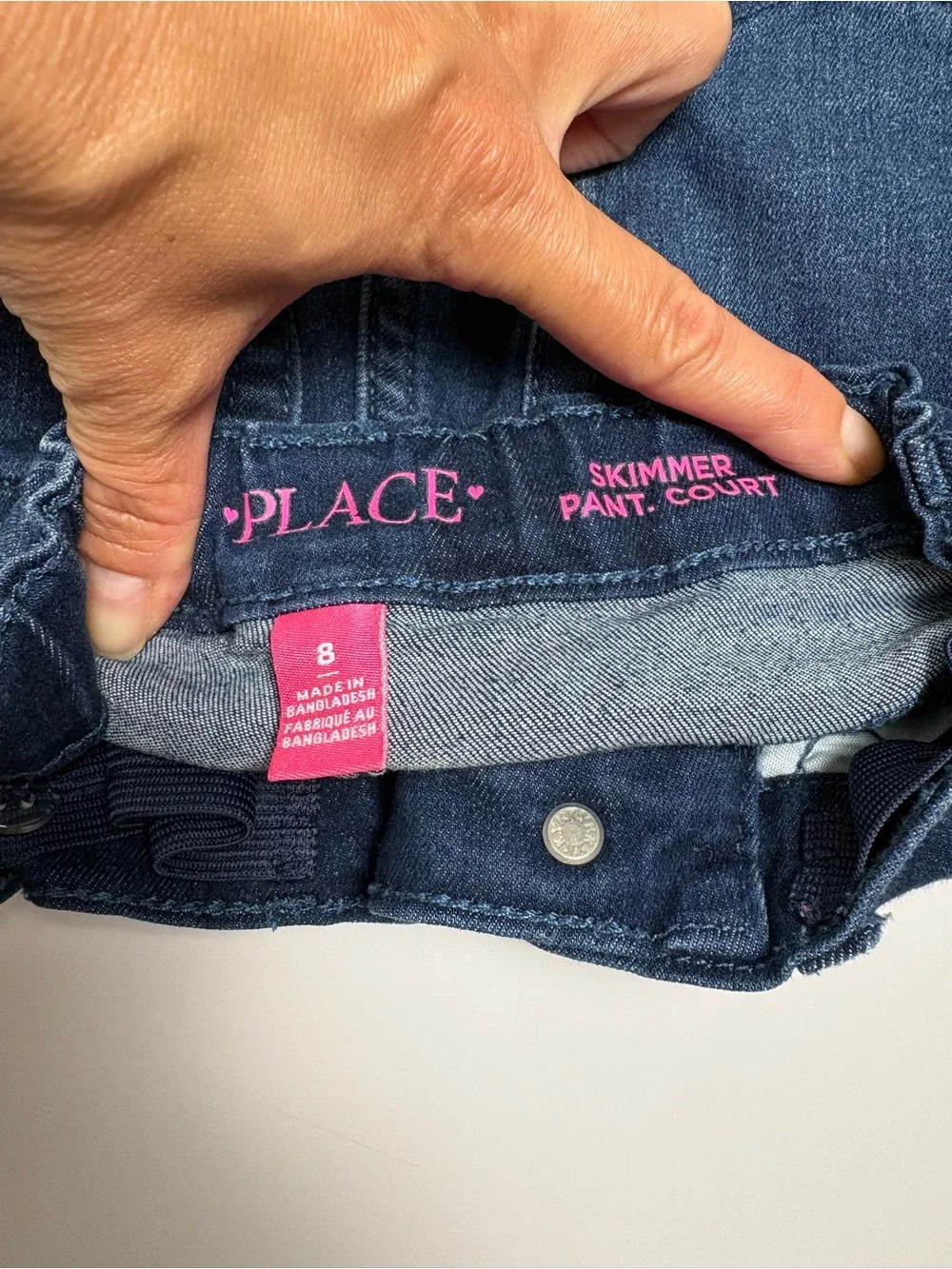 Place Dark Blue Denim Shorts for Kids Size 8